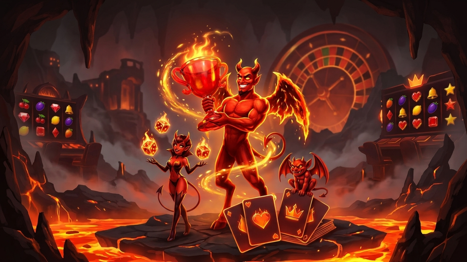FieryPlay Casino: Illustrative Szene; Bewertung: 9.2/10; Lizenz: Curaçao Gaming Control Board
